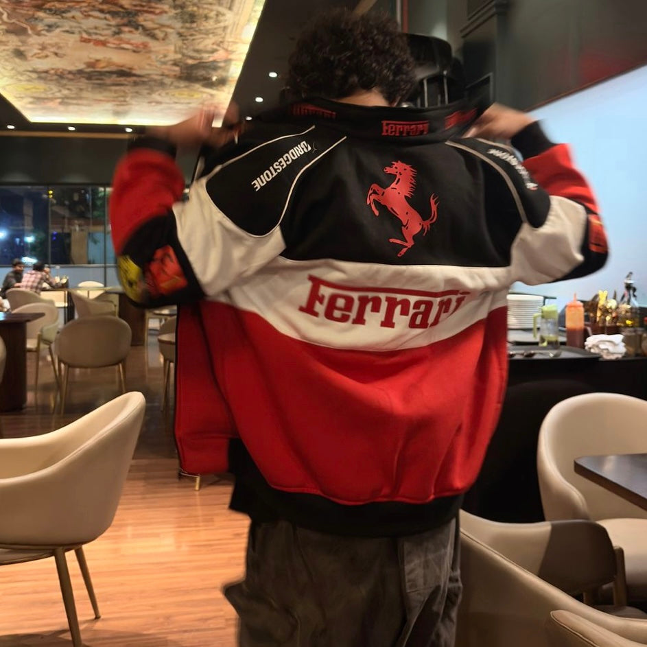 Ferrari Vintage Jacket - White and Red | Classic XI