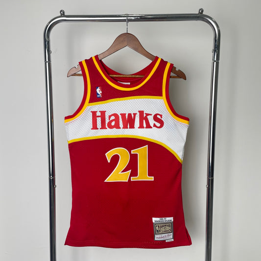 Atlanta Hawks Maglia Swingman Hardwood Classics di Mitchell & Ness
